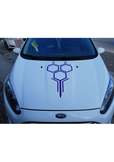 Bal Peteği Kaput Sticker Kaput Oto Sticker Şerit Araba Sticker