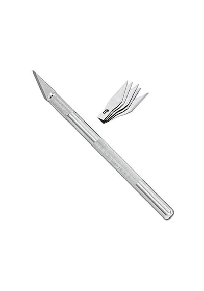 Bianyo. Kretuar Bıçağı. Metal Saplı. 5 Yedek Uçlu. Kretuar Seti.