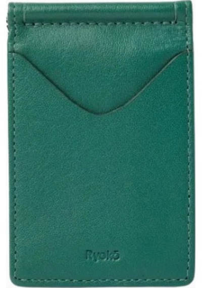 Ryoko Jones Clip Wallet 2.0 Japon Deri Premium Unisex Kartlık Yeşil 4