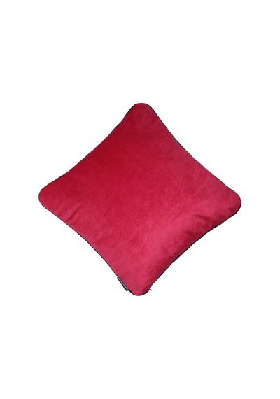 Biyeli Kırlent Yastık Kılıfı Koyu Pembe Rengi 45x45