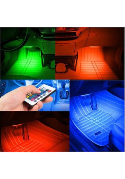 Araç Içi Aydınlatma Kumandalı Müziğe Duyarlı Led Ayak Altı Led 9 (523349647)