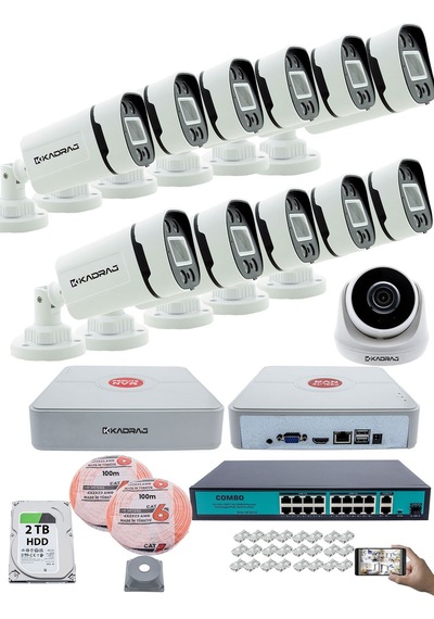 Ip Güvenlik Kamera Seti - 1 İç Mekan , 11 Dış Mekan Kdj-1ın11out-v3