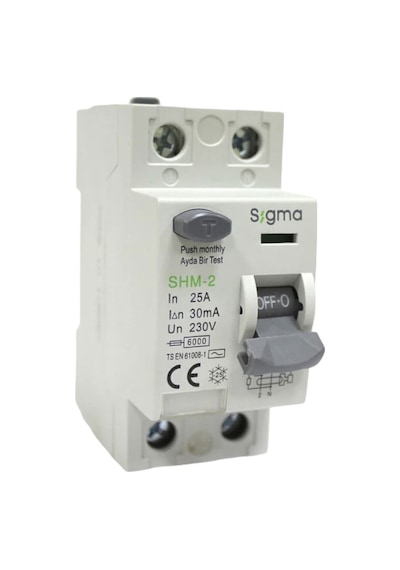 Sigma Shm2p 30ma 25a 6ka Monofaze Kaçak Akım Koruma Şalteri