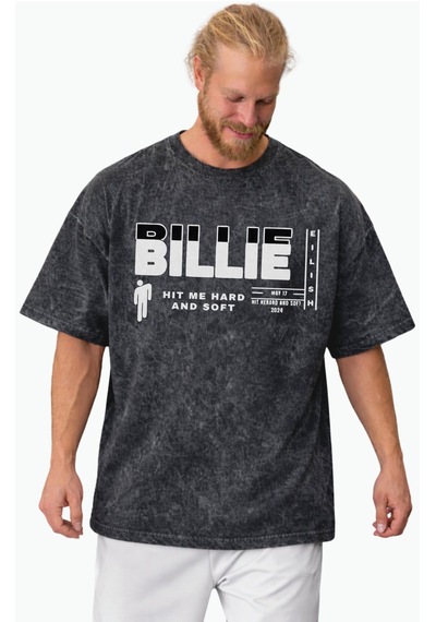Sevbano Billie Eilish Hit Me Hard And Soft Şarkıcı Sırt Baskılı Unisex Ov Siyah
