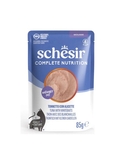 Schesir Tam Ve Dengeli Ton Sardalya Balıklı Mus Kedi Konservesi 85 Gr