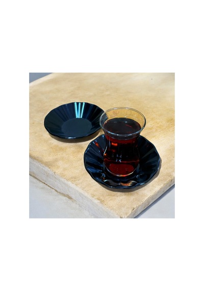 Külsan Çay Tabağı Kırılmaz Melamin Siyah Renk 50 Adet
