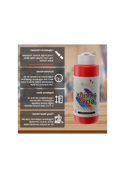 120 Ml Kırmızı Akrilik Boya 0,15 L