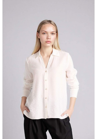 DeFacto Regular Fit Basic Düz Uzun Kollu Gömlek M9407AZ25SPWT16