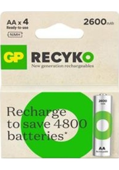Gp Aa 2600 Mah Şarjlı Kalem Pil 4'lü Paket Gp270aahcemtr
