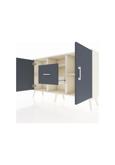 Arges Konsol 3 Raflı Tek Çekmeceli 2 Kapaklı 132x30x83 Aytaşı-antrasit/antrasit Antrasit/antrasit Arges Konsol 3 Raflı Tek Çekmeceli 2 Kapaklı 132x30x83 Aytaşı-antrasit/antrasit Antrasit/antrasit