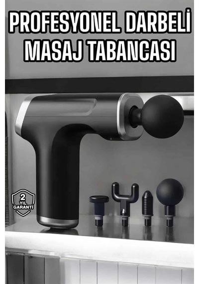 Epilons Masaj Tabancası 4 Başlıklı Kas Ve Vücut Ağrıları İçin Şarjlı Darbeli