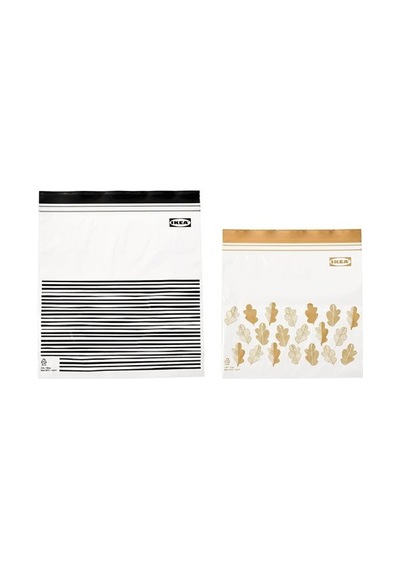 Ikea Istad Kilitlenebilir Buzdolabı Poşeti, Siyah-sarı, 2,5 Lt Ve 1,2 Lt, 50 Adet