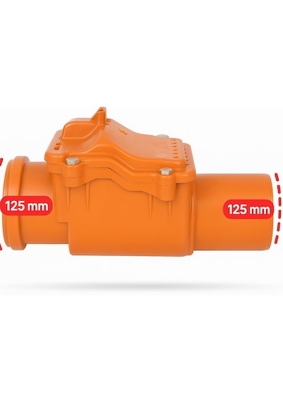 Ø125 Mm Pvc Atık Su Gider Çekvalfi Geri Akış Ve Koku Önleyici K