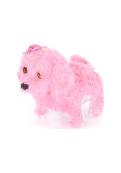 Minik Hareketli Işıklı Sesli Köpek Peluş Oyuncak Pembe
