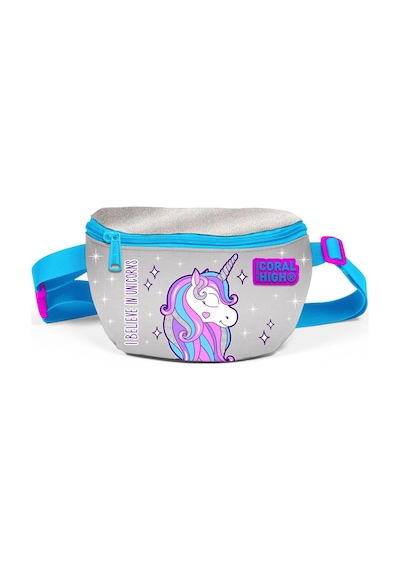 Coral High Kids Pembe Gümüş Unicorn Desenli Bel Çantası 22490 Pembe