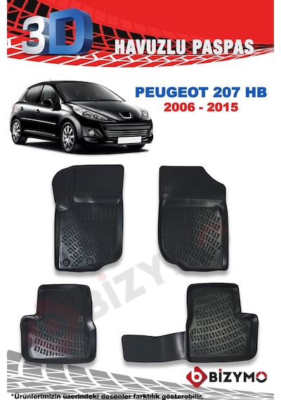 Peugeot 207 Hb 2006-2015 3D Paspas Takımı Bizymo
