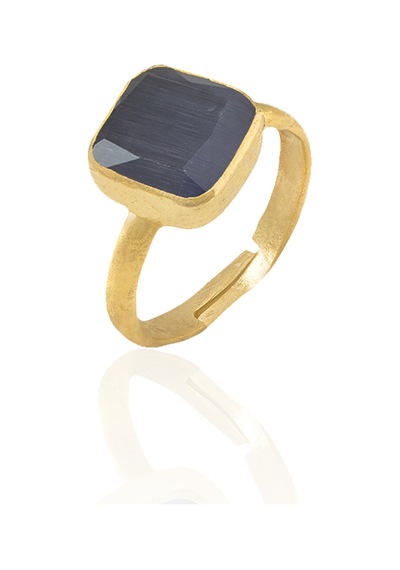 Kadir Jewellery 22 Ayar Altın Kaplama Zirkon Taşlı Kadın Minimal Yüzük Mor 59206314