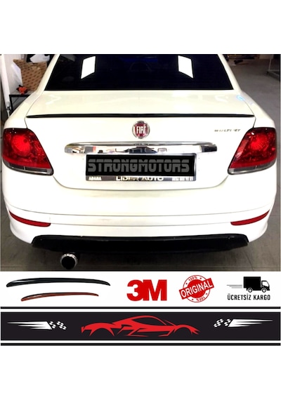 Spoiler Fiat Linea Bagaj Üzeri Çıta Spoiler Pianoblack 115Cm
