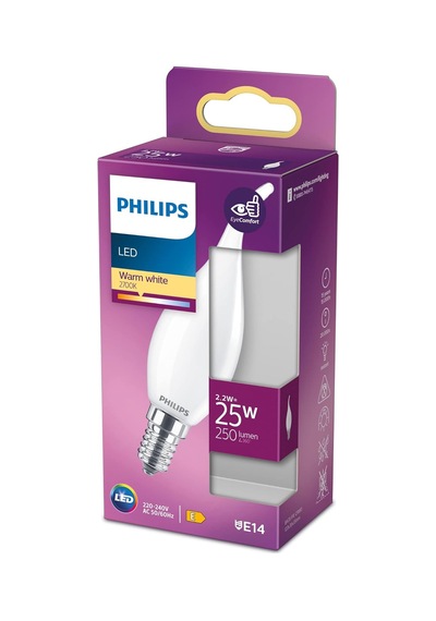 Philips Led Classic 25w Ba35 E14 Mum Tipi Ww Dim Edilmez Ampul Sku: Smg8690010164520 Açık Kahverengi