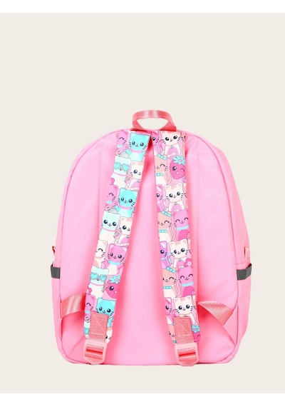 Supercute Two İn One Sırt Çantası - Pink Cat - Pembe