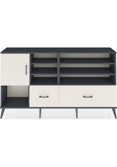 Arges Konsol 8 Raflı 2 Çekmeceli Tek Kapaklı 176x30x99 Antrasit-aytaşı Aytası - Antrasıt Arges Konsol 8 Raflı 2 Çekmeceli Tek Kapaklı 176x30x99 Antrasit-aytaşı Aytası - Antrasıt