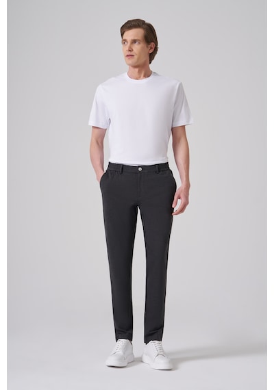 Morven Erkek Füme Trend Düz Tam Lastikli Slim Fit Pantolon 26ms003014050 Füme