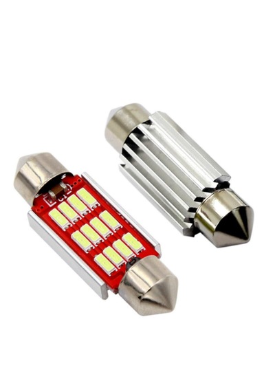 2 Adet 41mm Sofit Led Ampul 12 Ledli Plaka,iç Aydınlatma