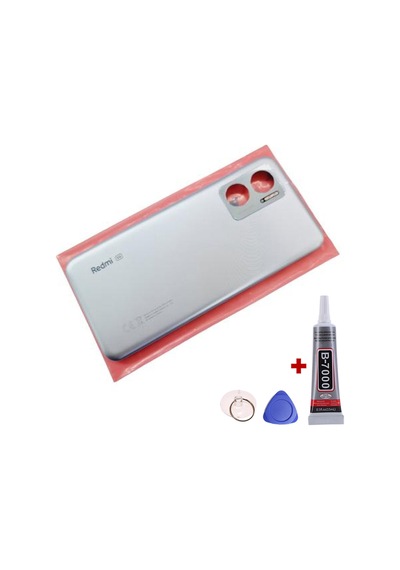 Xiaomi Redmi Note 11e Silver Arka Kapak Batarya Kapağı Pil Kapağı Yapışkan Ve Sökme Aparatıyla Beraber Full Set Gümüş