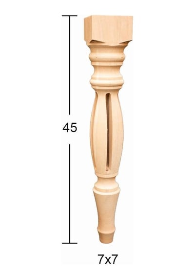 Işlemeli Lükens Ayak 45Cm Doğal Ağaç Ft-10