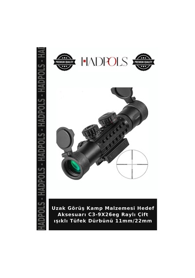 Uzak Görüş Kamp Malzemesi Hedef Aksesuarı C3-9x26eg Raylı Çift Işıklı Dürbünü 11mm/22mm Diğer
