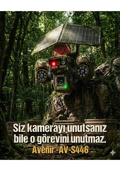 Avenir 4 Kameralı 3 Motorlu Ptz + 1 Sabit Kamera Solar Telefon Kontrol Turkcel Data Hattı 60 Gb Yanında