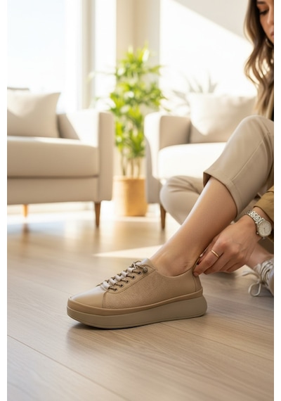 Enoch Kadın Siyah Lazer Kesim Detaylı Comfort Taban Şehir Sneaker Loafer Ten Enoch Kadın Siyah Lazer Kesim Detaylı Comfort Taban Şehir Sneaker Loafer Ten
