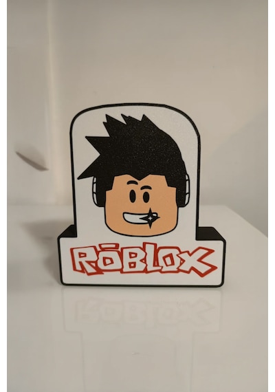 Roblox Temalı Şık Gece Lambası, Beyaz Renk, Çocuk Odası Dekorasyonu İçin İdeal Çok Renkli