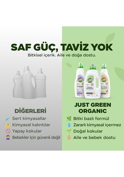 Just Green Organic Doğal Çok Amaçlı Temizleyici Sprey, Bebek Ve Evcil Hayvan Alanlarına Özel Hipoalerjenik Genel Y 10'lu Set