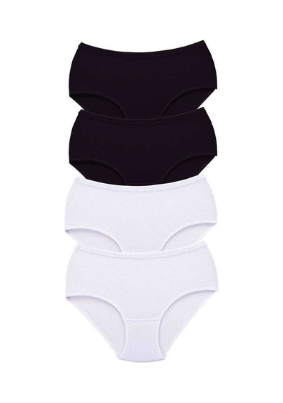 4 Adet Tutku Kadın Yüksek Bel Bato Kalın Lastik Külot S4 Beden: 2xl Standart
