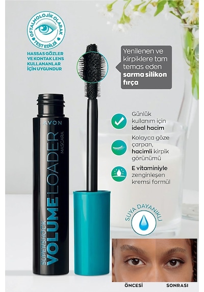 Avon Supershock Volume Loader Maskara 10 ML Blackest Black 2'li
