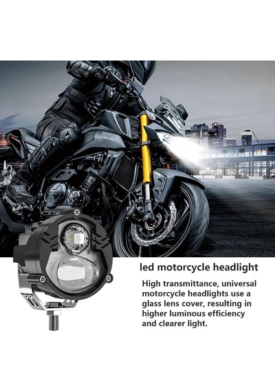Heyce Led Motosiklet Far / Parlak Led Motosiklet Işıkları / 4 Aydınlatma Modlu Spot Sürüş Sis Lambaları, Enerji