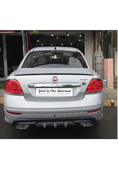 Fiat Linea 2007-2015 Uyumlu Bagaj Üstü Spoiler Bagaj Çıtası Piano Black Parlak Siyah