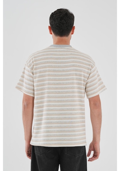 Alexander Gardi Alexandergardı Cep Detaylı Çizgili T-shirt Bordo