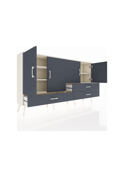 Arges Konsol 5 Raflı 3 Çekmeceli 4 Kapaklı 176x30x99 Aytaşı-antra Aytaşı-antrasit Arges Konsol 5 Raflı 3 Çekmeceli 4 Kapaklı 176x30x99 Aytaşı-antra Aytaşı-antrasit