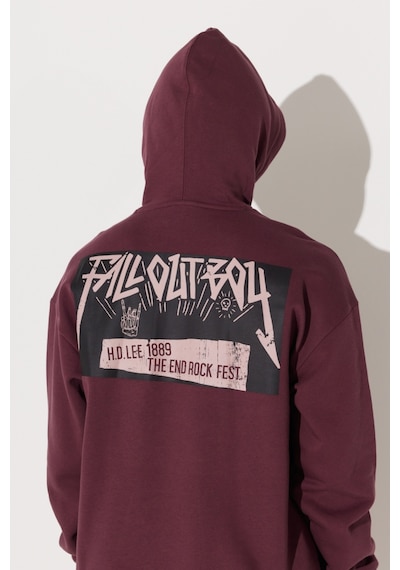 Lee Loose Fit Rahat Kesim Bordo Erkek Kapüşonlu Sweatshirt L232275838 Bordo