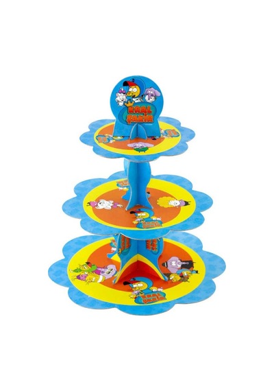 Kral Şakir Action Temalı Kek Standı 3 Katlı Cupcake Standı