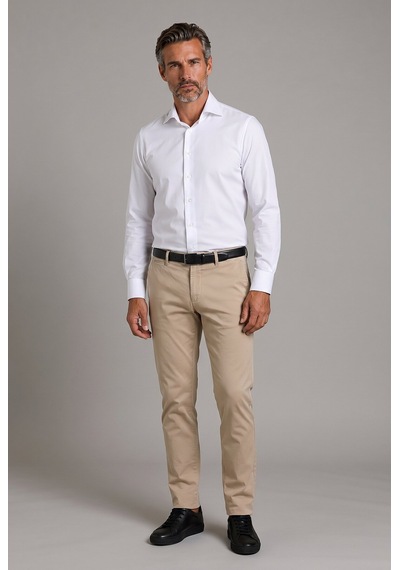 Bisse Beyaz Regular Fit Cepsiz Klasik Uzun Yaka Gömlek Gmkls252176 D01