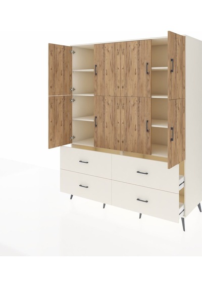 Kronos Gardrop 8 Raflı 4 Çekmeceli 8 Kapaklı 176x59x221 Aytaşı-çam/aytaşı Beyaz Kronos Gardrop 8 Raflı 4 Çekmeceli 8 Kapaklı 176x59x221 Aytaşı-çam/aytaşı Beyaz