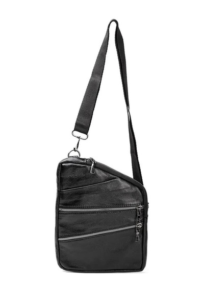 Erzeno Hakiki Deri Siyah Bodybag Çanta Siyah - 90819991 Siyah