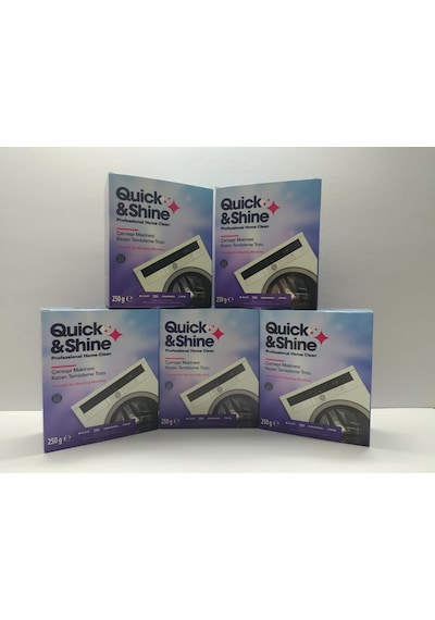 Quick&Shine Çamaşır Makinası Kazan Temizleme Tozu 5 x 250 G