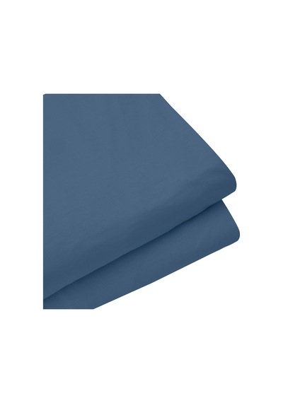 Freesia Çift Kişilik Ranforce Lastikli Çarşaf 160x200+35 Cm Indigo İndigo