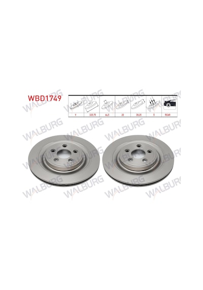 Jaguar Xf 2008-2015 / Xj 2003-2019 I Arka Fren Diski
