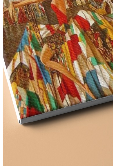 Webstyle Sayılarla Boyama Seti Kasnaklı Ortadaki Renkli Elbiseli Kadın 40 X 50 Cm