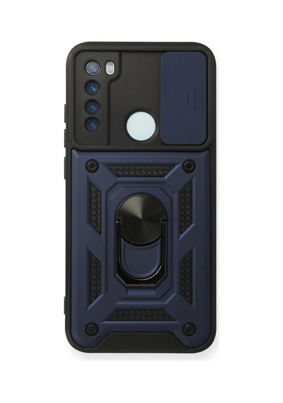 Redmi Note 8 Kılıf Pars Lens Yüzüklü Silikon - Lacivert Bz8683140165314